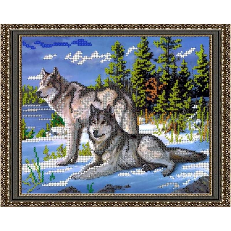 Набор для вышивания бисером №161 «Волки»