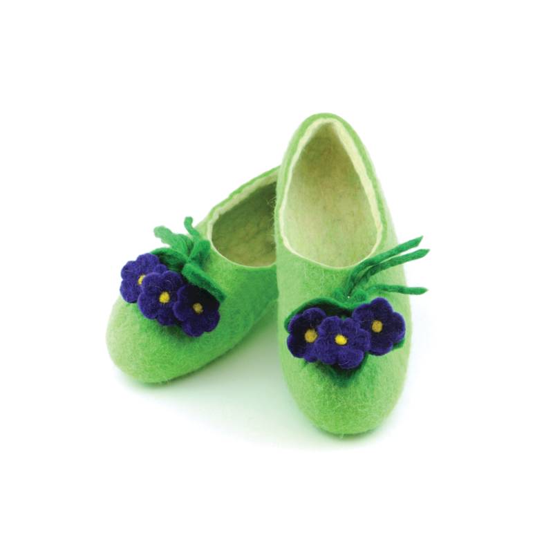 Войлочные тапочки Фиалки. Размер 36