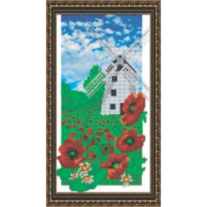 Набор для вышивания бисером «Мельница» 21,4*38,7 см