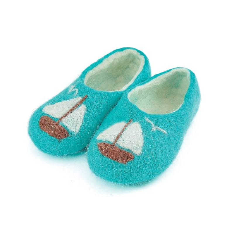 Детские войлочные тапочки Кораблики. Размер 13