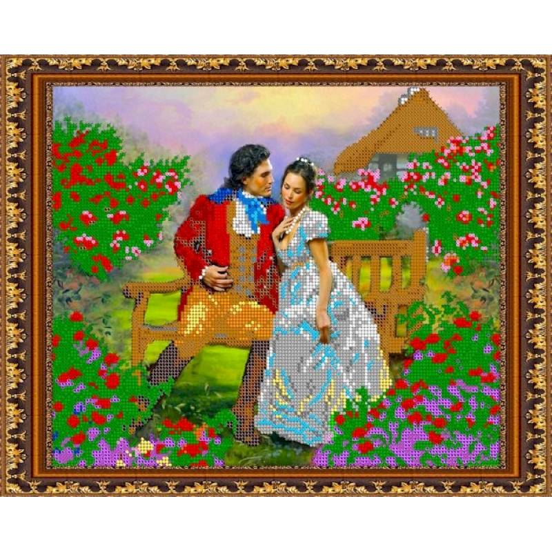 Набор для вышивания бисером №328 «Пара в саду»