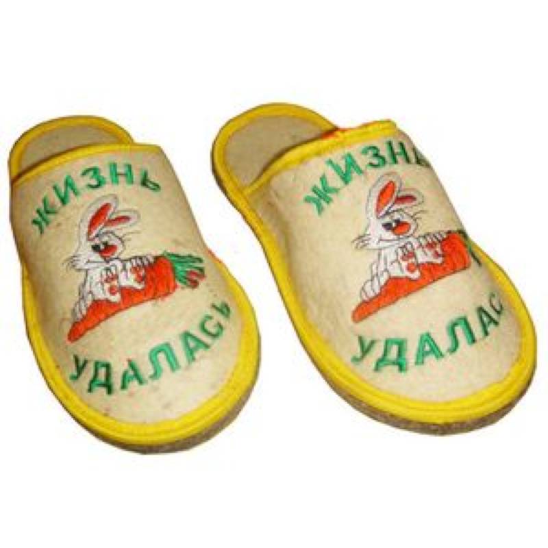 Тапочки для бани и сауны с надписями в ассортименте