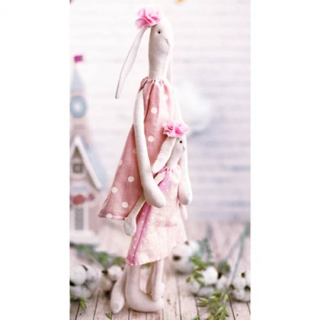 Мягкие зайки «Мама с дочкой», набор для шитья, 18 x 22 x 3.6 см