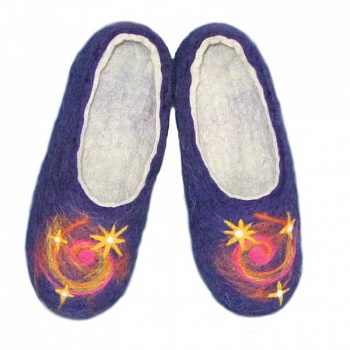 Войлочные тапочки «Космическая коллекция» Счастливые звезды. Размер 40