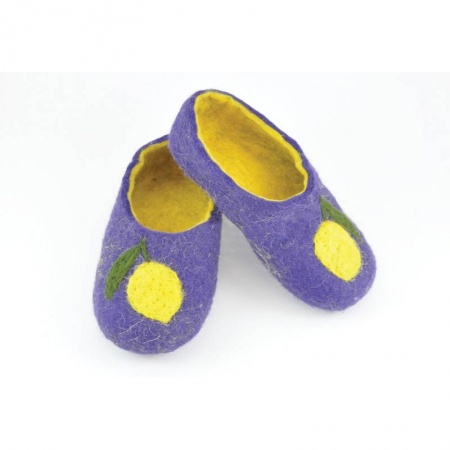 Детские войлочные тапочки Лимоны. Размер 17 см