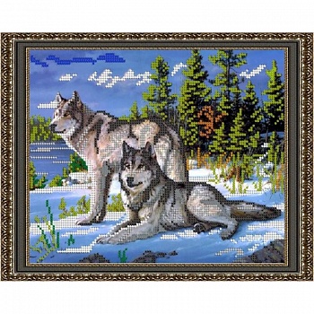 Набор для вышивания бисером №161 «Волки»