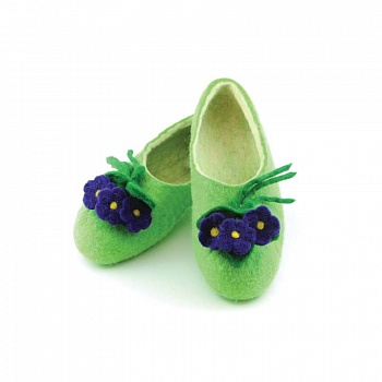 Войлочные тапочки Фиалки. Размер 37