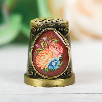 Наперсток пасхальный «Цветы», 2,2 x 2,5 см