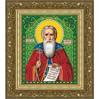 «Светлица» набор для вышивания бисером 8801М «Св. Максим» бисер Чехия 12x16см