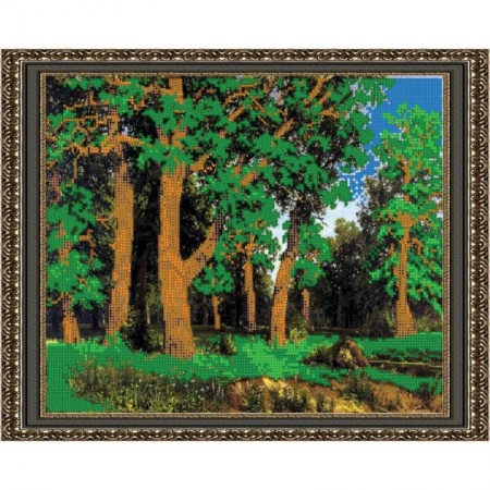 «Светлица» набор для вышивания бисером №242 «Дубовая роща» бисер Чехия 30x24см