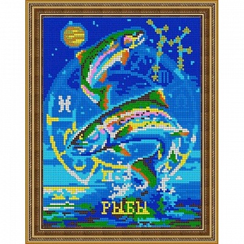 Набор для вышивания бисером №481П «Рыбы»