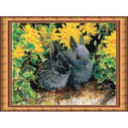 Набор для вышивания бисером «Кролики» 36*27 см