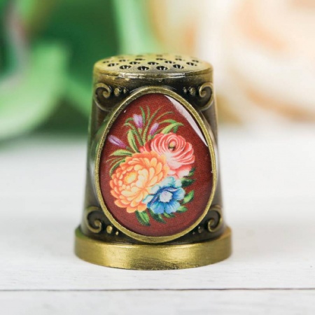 Наперсток пасхальный «Цветы», 2,2 x 2,5 см