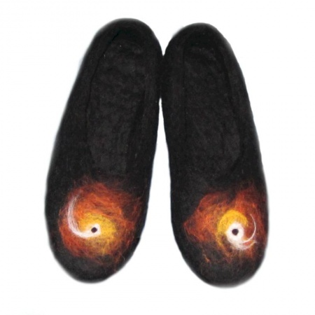 Войлочные тапочки «Космическая коллекция» Звездный подсолнух. Размер 38