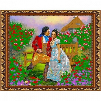 Набор для вышивания бисером №328 «Пара в саду»