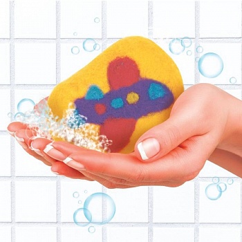 Игрушка из шерсти, мыло с мочалкой 'Самолет'