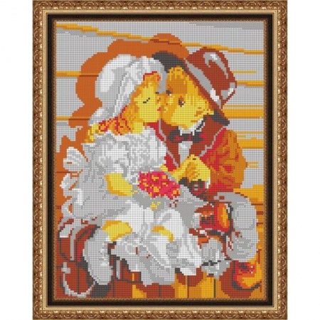 Набор для вышивания бисером №535П «Первый поцелуй»