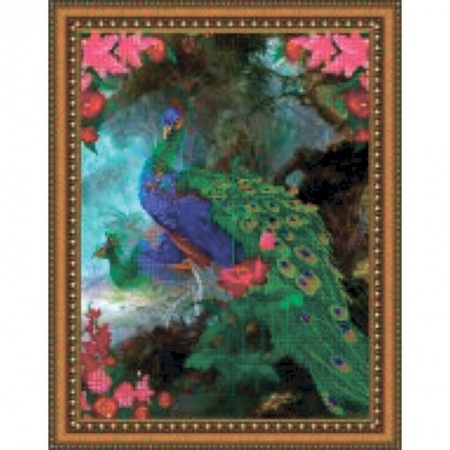 Набор для вышивания бисером «Павлины» 39*49,5 см