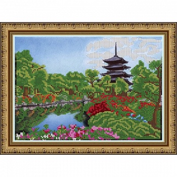 «Светлица» набор для вышивания бисером №299 «Японский мотив» бисер Чехия 24x19см