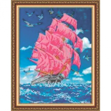 Набор для вышивания бисером «Корабль» 27,7*34,3 см