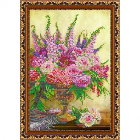 Набор для вышивания бисером №153 «Цветы в вазе»