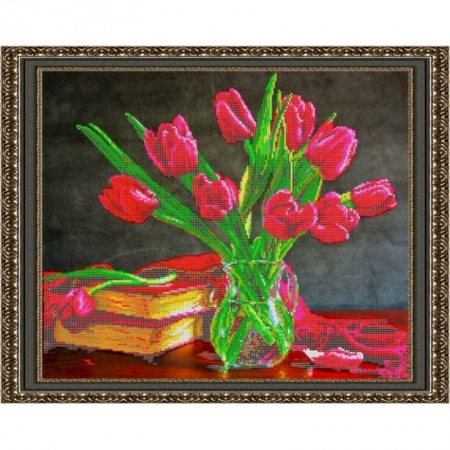 Набор для вышивания бисером №245 «Букет тюльпанов»