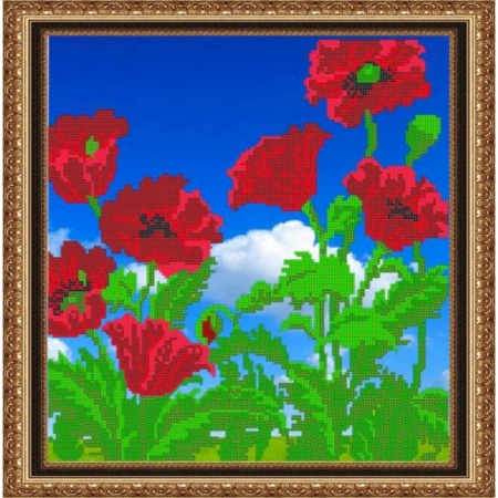 Набор для вышивания бисером №029 «Маки»