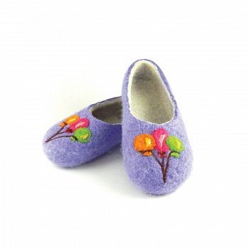Детские войлочные тапочки Шарики. Размер 15 см