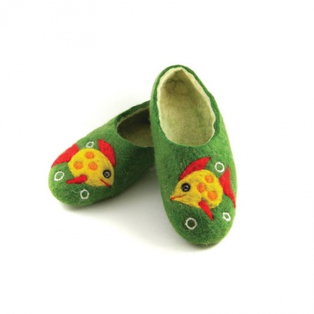 Тапочки из войлока - Рыбки. Размер 40