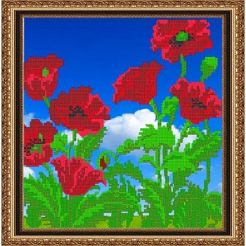 Набор для вышивания бисером №029 «Маки»