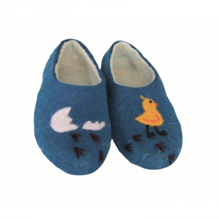 Войлочные тапочки «С днём рождения!» морская волна. Размер 41