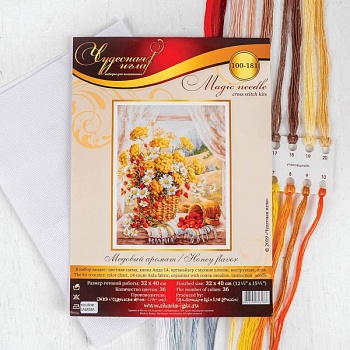 Набор для вышивания крестом «Медовый аромат» 32x40 см