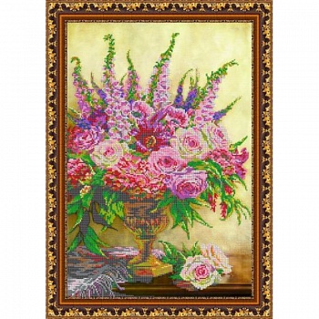 Набор для вышивания бисером №153 «Цветы в вазе»