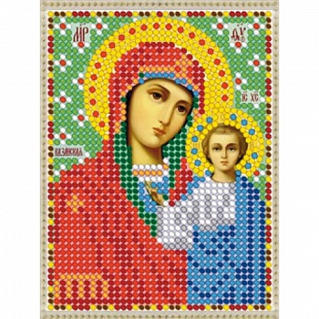 Набор для алмазной вышивки 'Богородица Казанская' (9х12см)