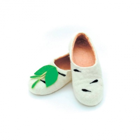 Тапочки из войлока - Березки. Размер 37