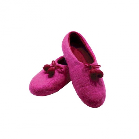 Войлочные тапочки «Дуэт» малиновые. Размер 37