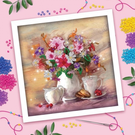 Вышивка бисером 'Натюрморт', 25x25 см