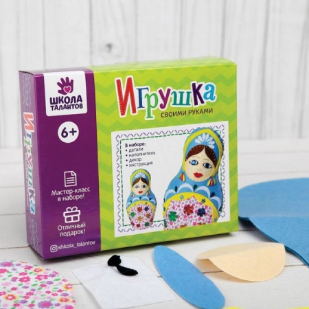 Набор для создания игрушки из фетра 'Матрешка ' + игла, инструкция