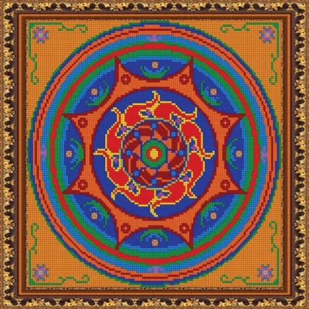 «Светлица» набор для вышивания бисером №544П «Мандала. Равновесие» бисер Чехия 27x27см
